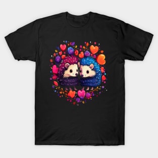 Hedgehog Couple Valentine T-Shirt